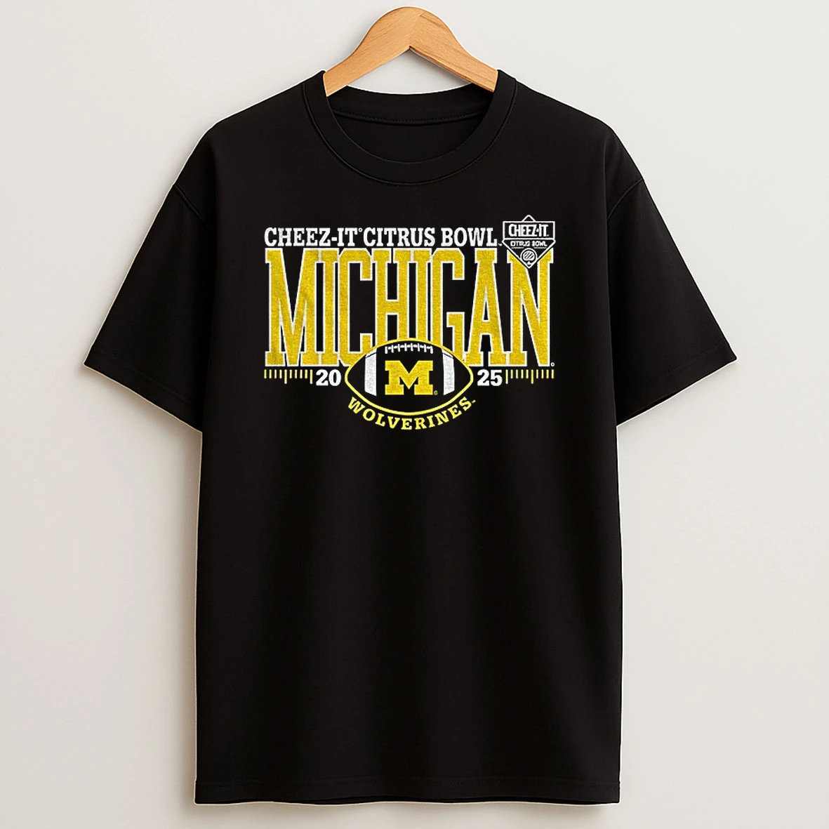 Michigan Wolverines Navy 2025 Cheez It Citrus Bowl T Shirt