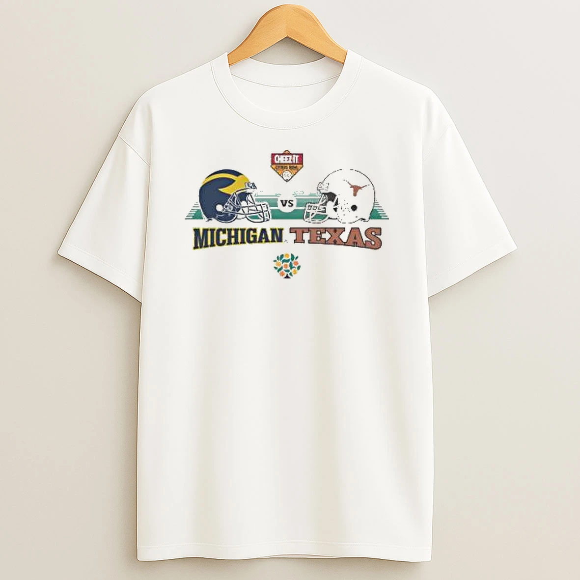 Michigan Wolverines Vs Texas Longhorns 2025 Cheez It Citrus Bowl Head To Head T Shirt
