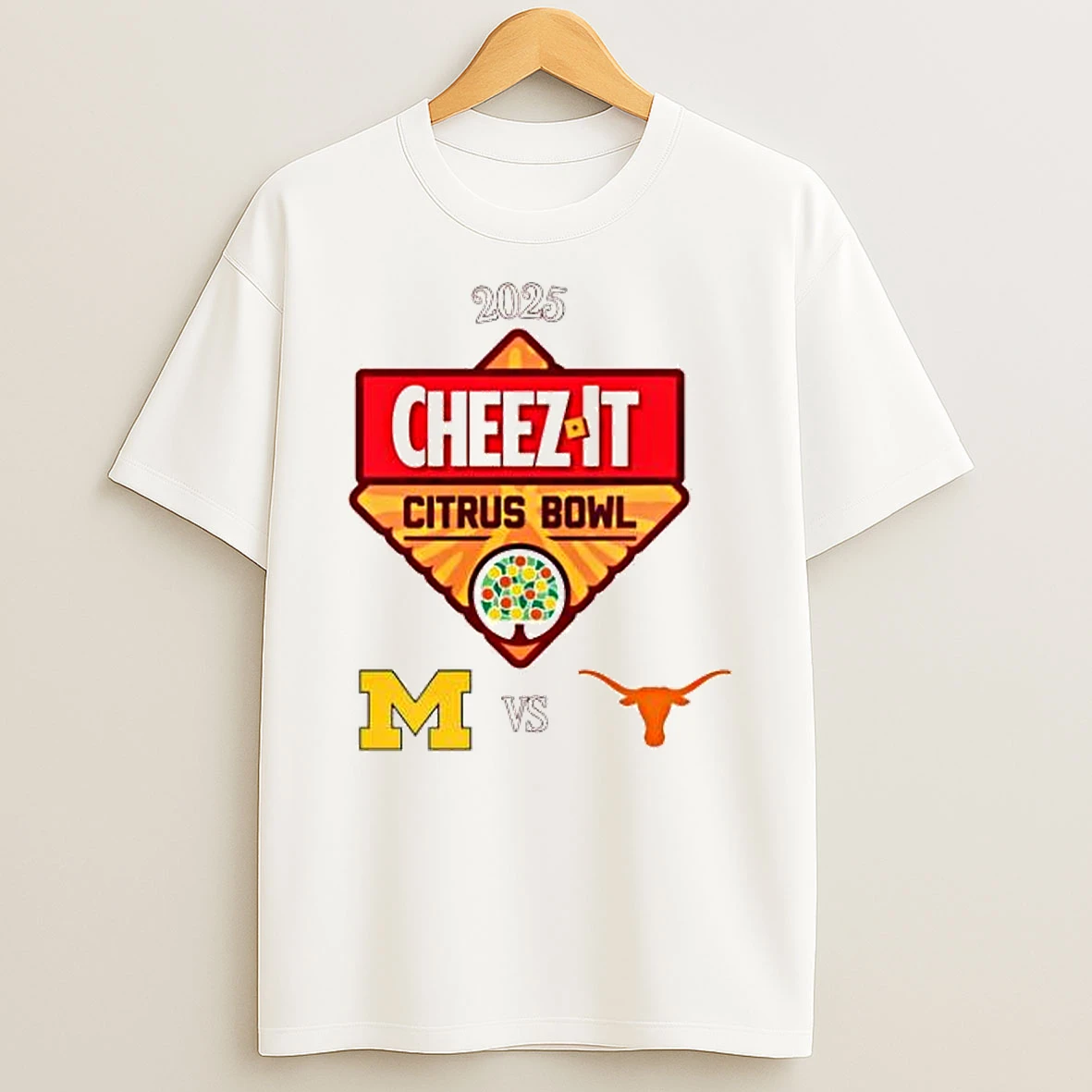 Michigan Wolverines Vs Texas Longhorns Citrus Bowl Camping World Stadium Dec 31st 2025 T Shirt