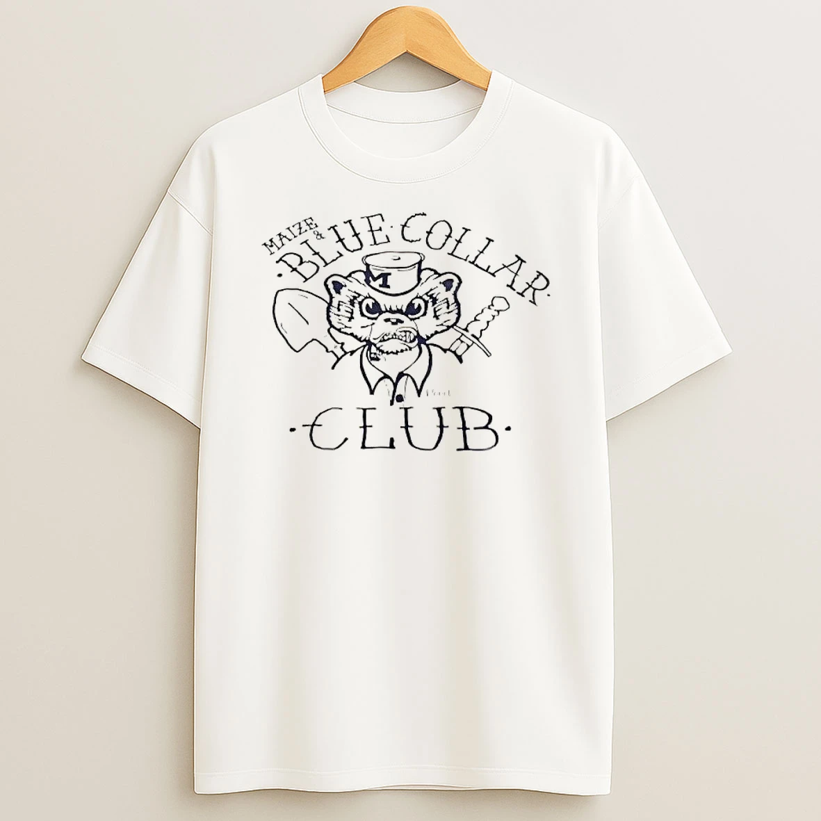 Michigan Wolverines Football Maize And Blue Collar Club T Shirt