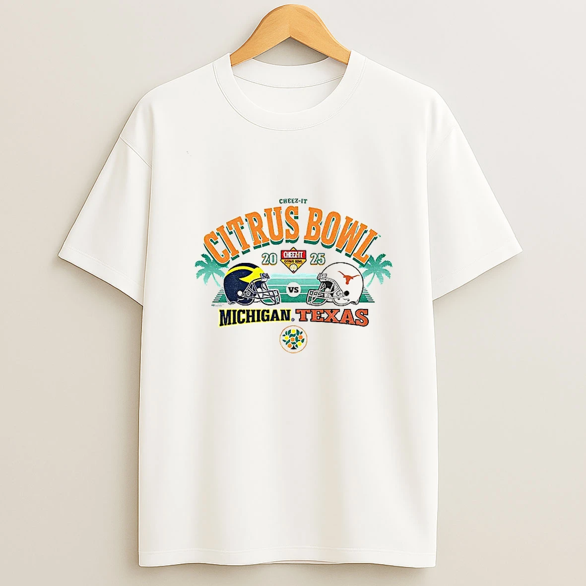 Michigan Wolverines Vs Texas Longhorns Ncaa Division I Fbs Cheez It Citrus Bowl 2025 T Shirt