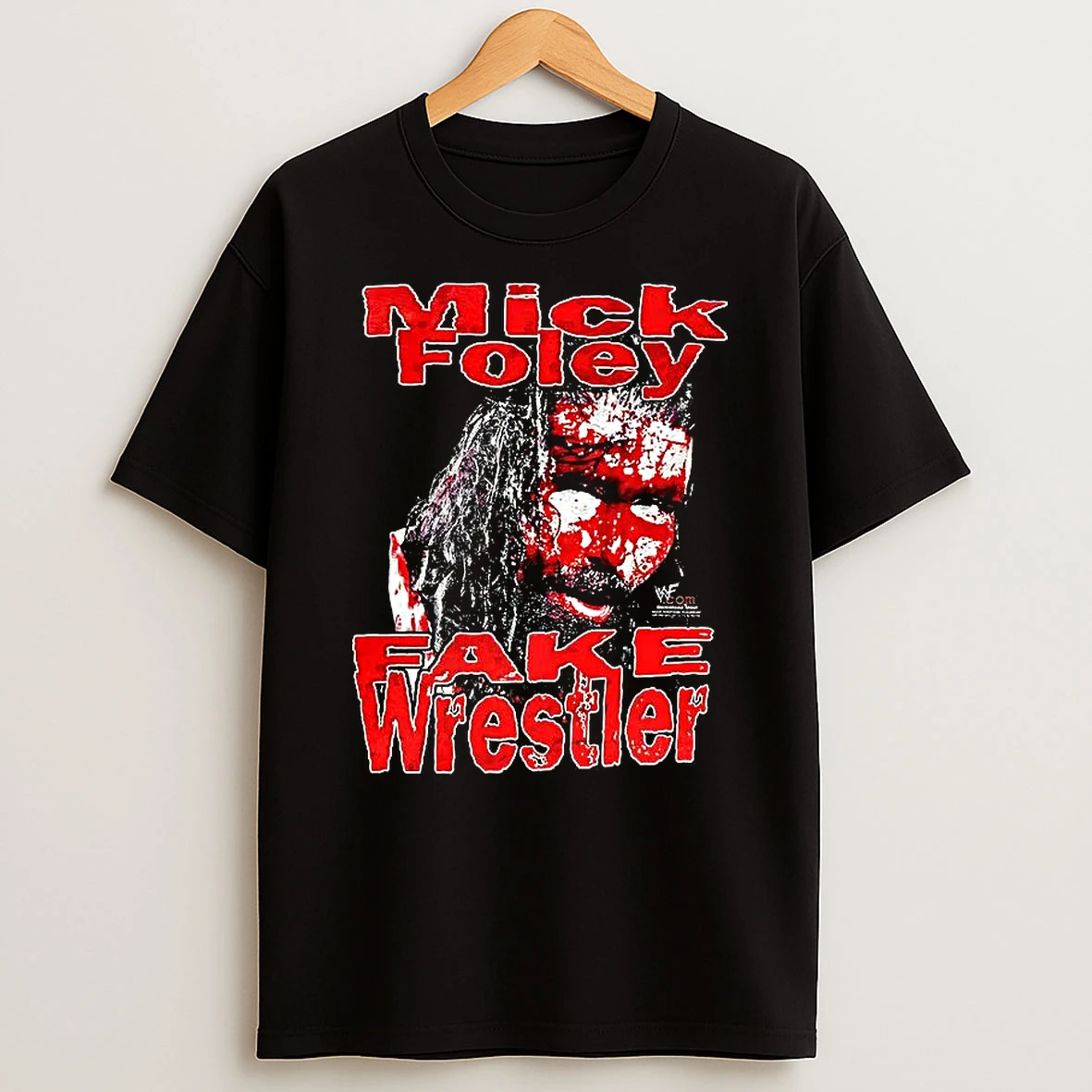 Mick Foley Wwe Fake Wrestler Red Satirical T Shirt