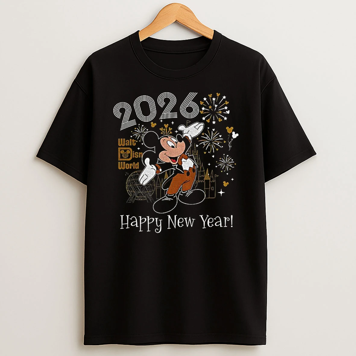 Mickey Disney Happy New Year 2026 Walt Disney World T Shirt