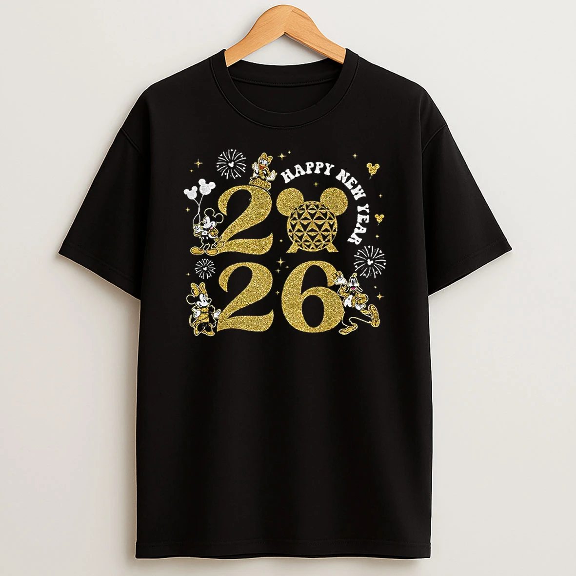 Mickey Disney Happy New Year 2026 Party T Shirt