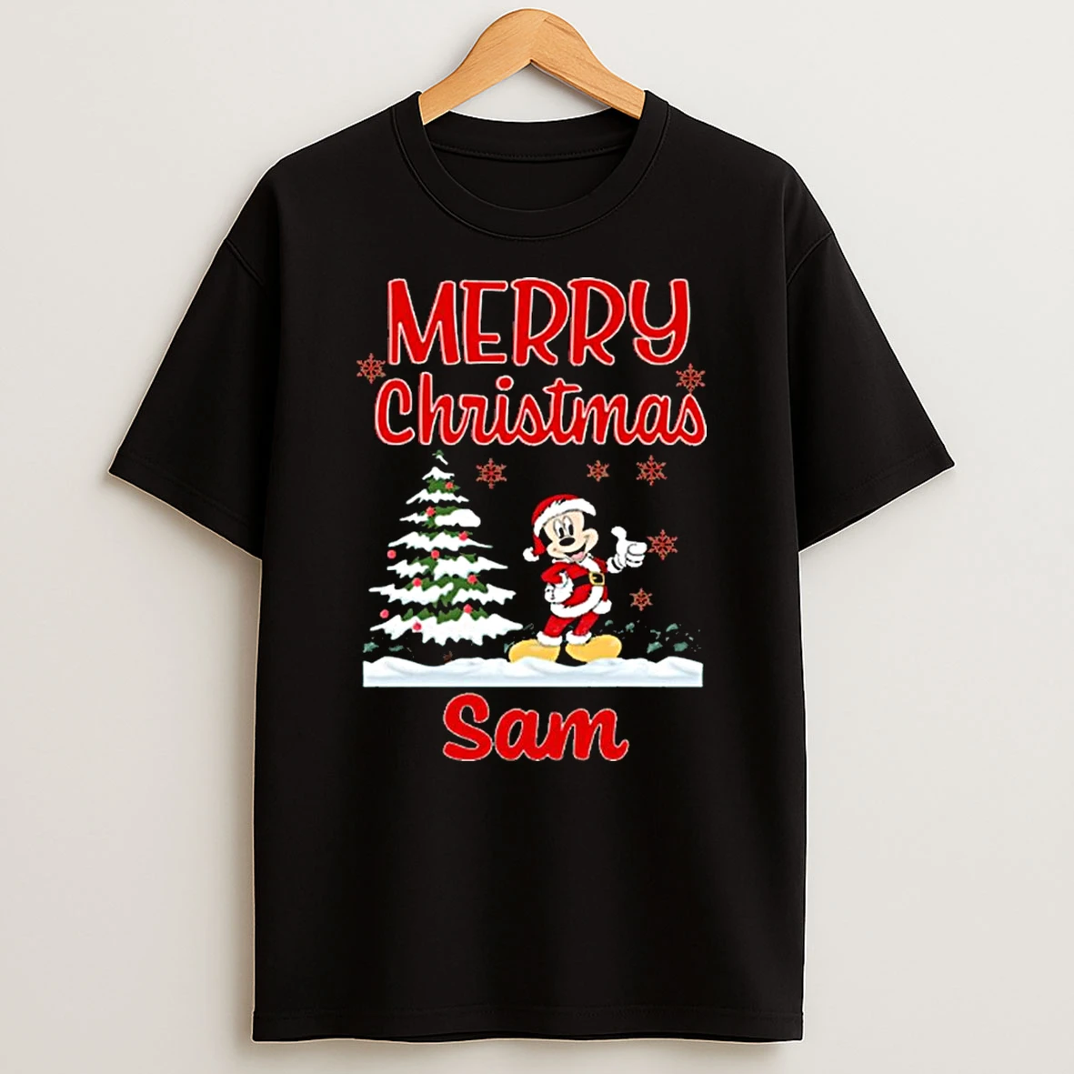 Mickey Mouse Merry Christmas Sam T Shirt