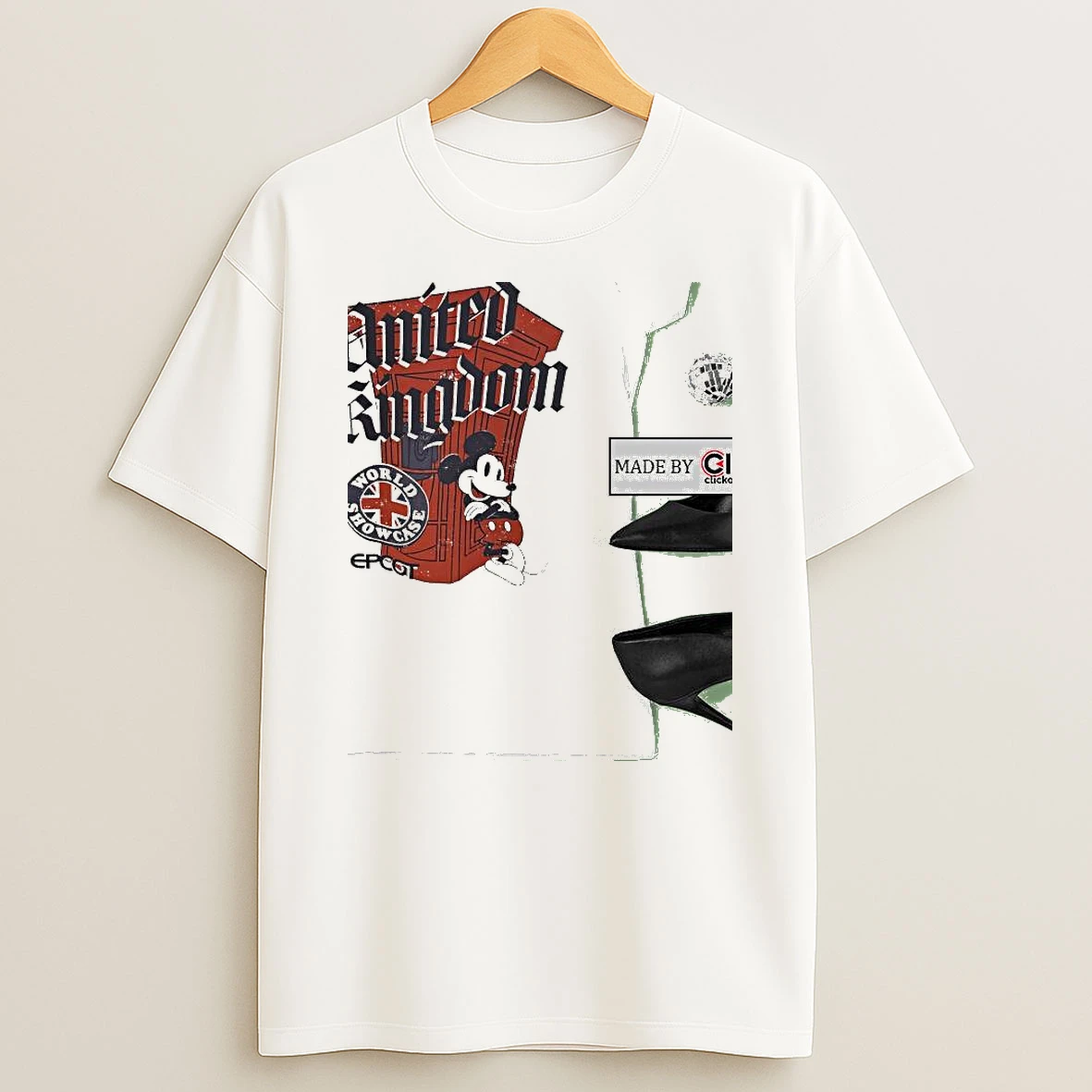 Mickey Mouse X United Kingdom World Showcase Epcot Phone Pack Womens T Shirt