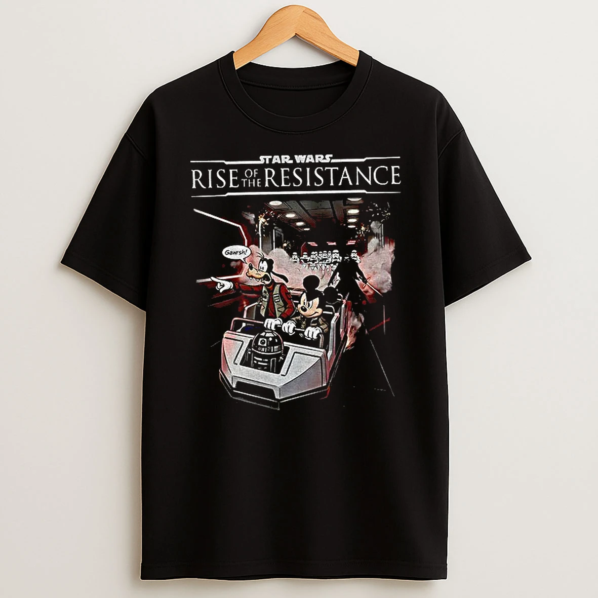 Mickey And Goofy Star Wars Disney Rise Of The Resistance Vintage T Shirt