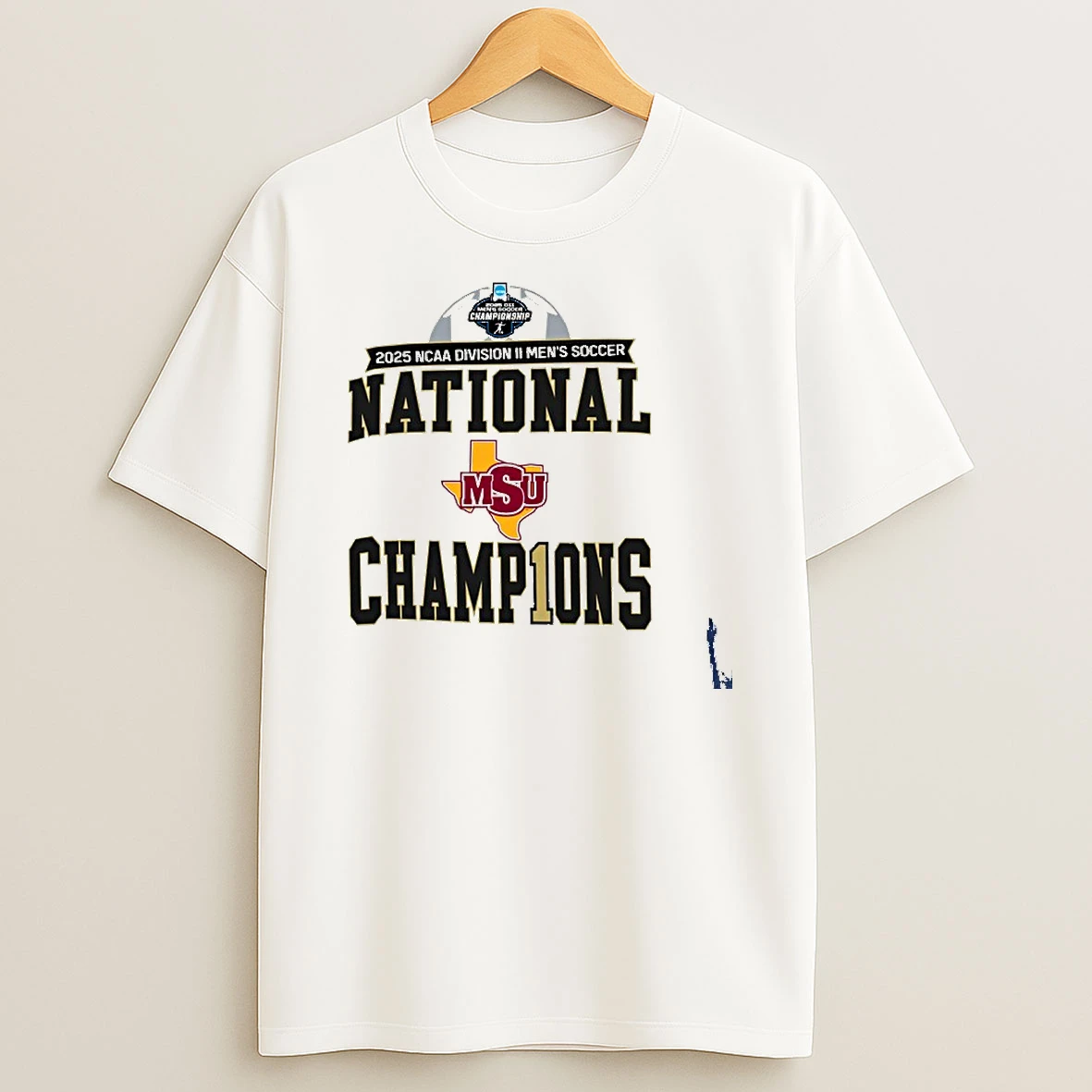 Midwestern State Mustangs 2025 Ncaa Dii Mens Soccer National Champions T Shirt