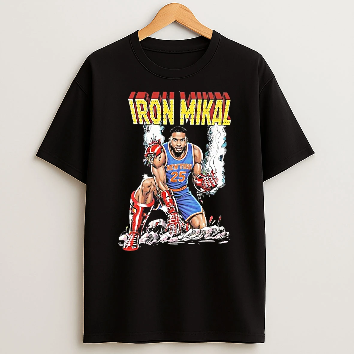 Mikal Bridges Iron Mikal New York Knicks Graphic T Shirt