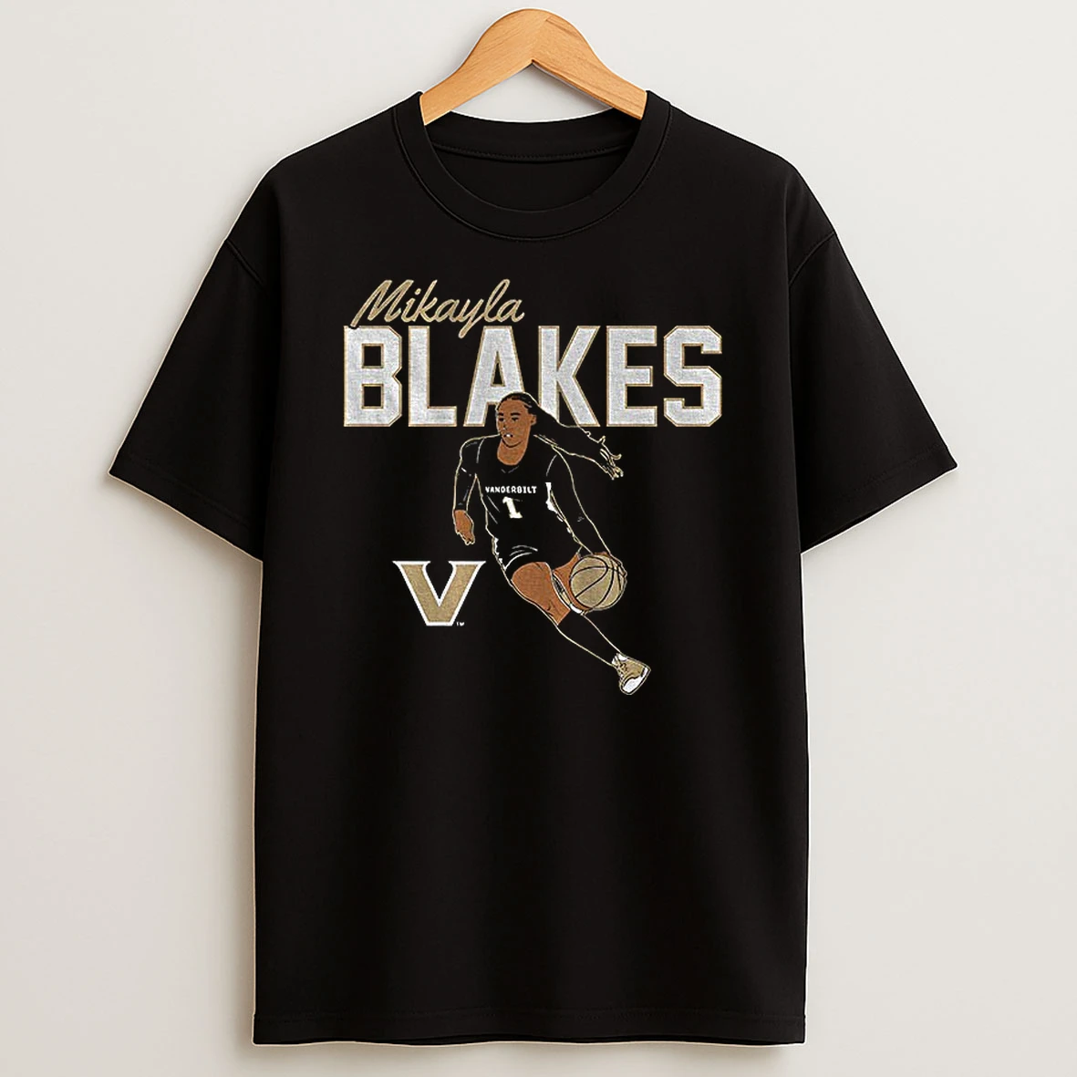 Mikayla Blakes Name Pose Vanderbilt Commodores Basketball T Shirt