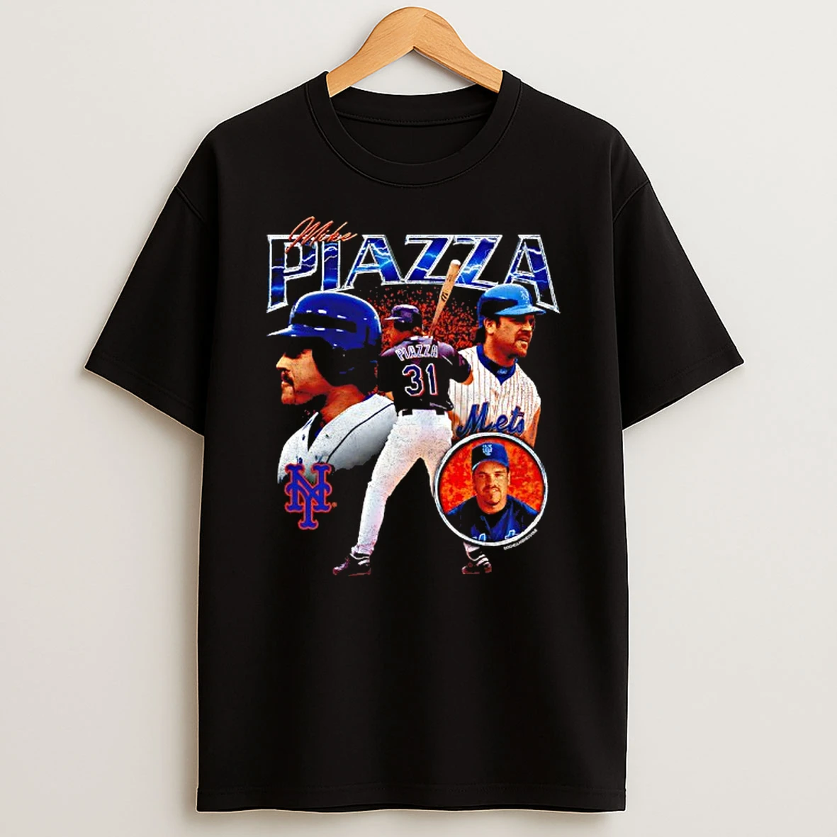 Mike Piazza New York Mets Cooperstown Power T Shirt