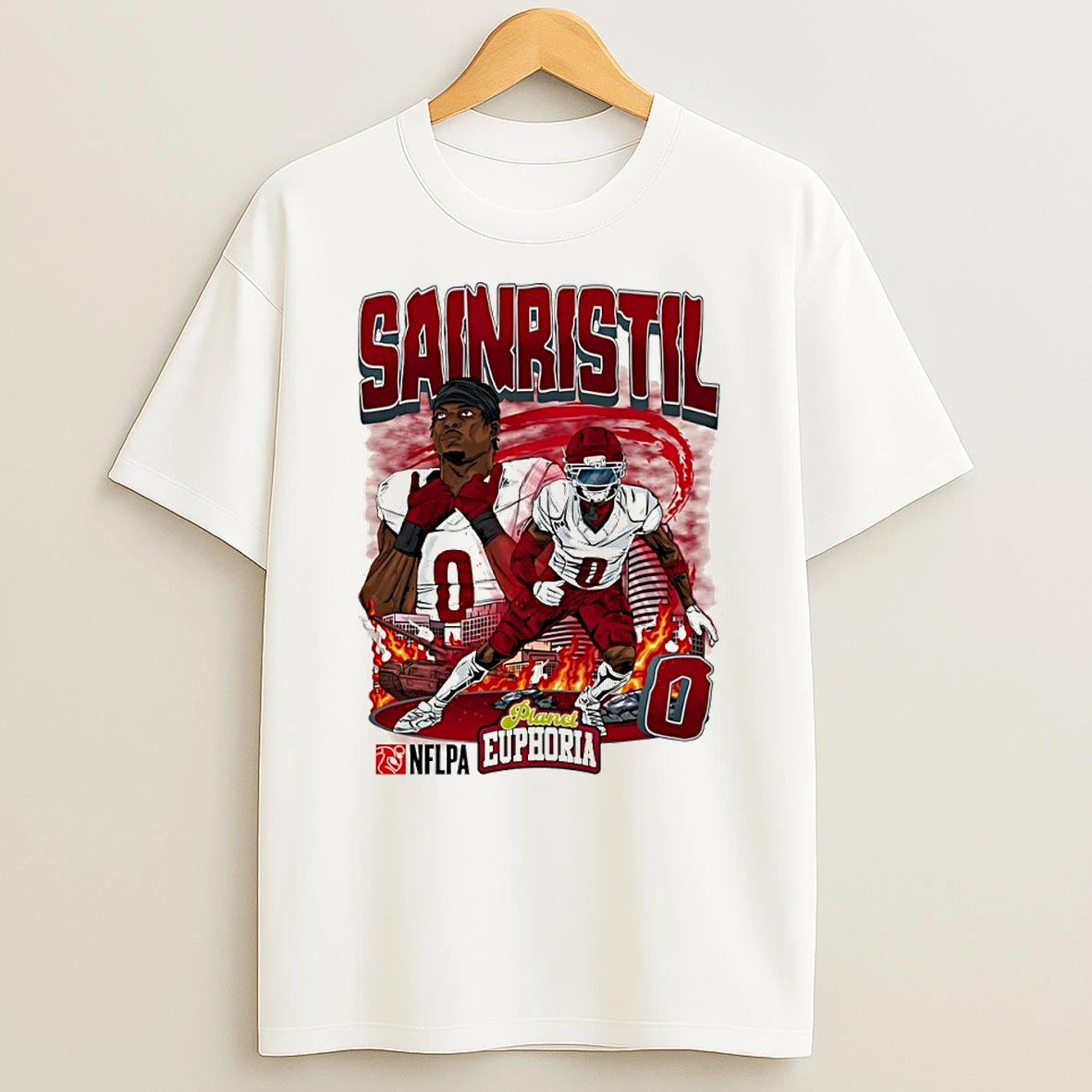 Mike Sainristil 0 Washington Commanders Football Comic Circle T Shirt