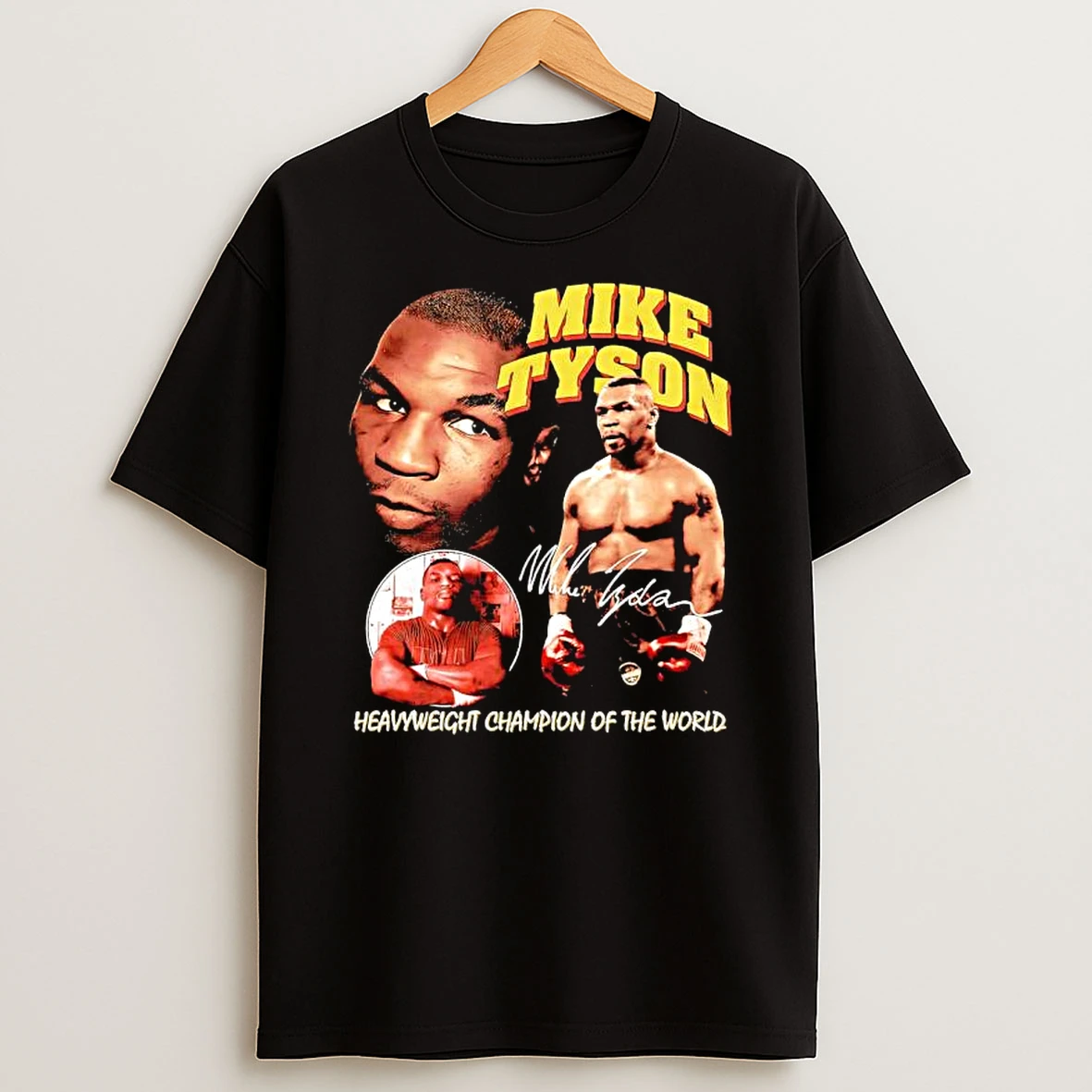 Mike Tyson Graphic Heavyweight Champion Of The World Signature T Shirt