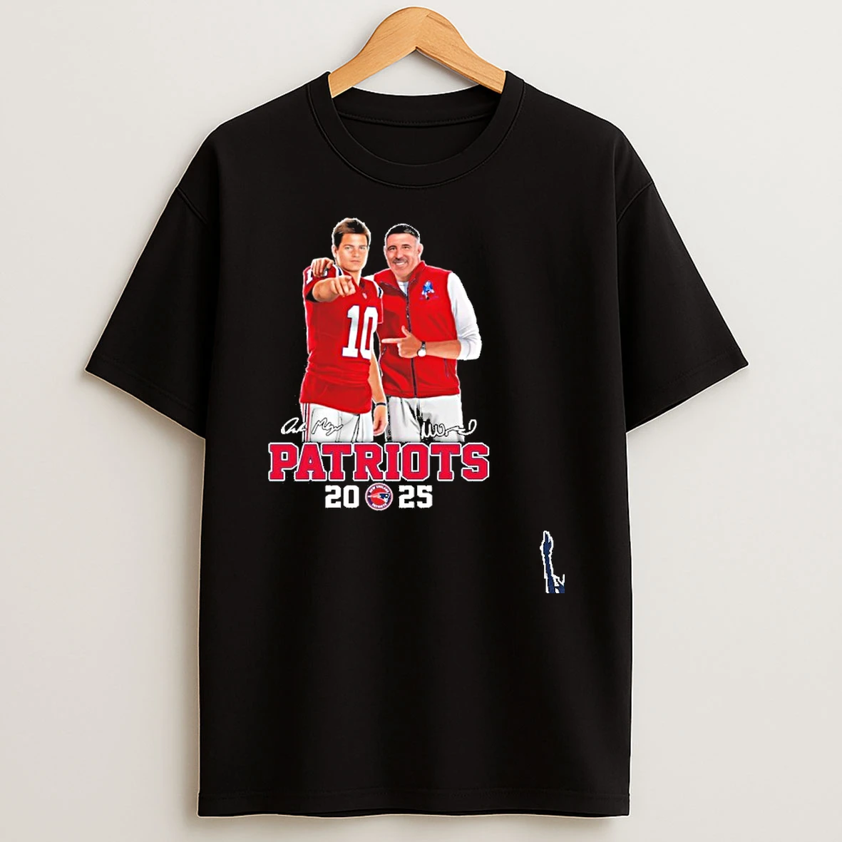 Mike Vrabel And Drake Maye New England Patriots T Shirt
