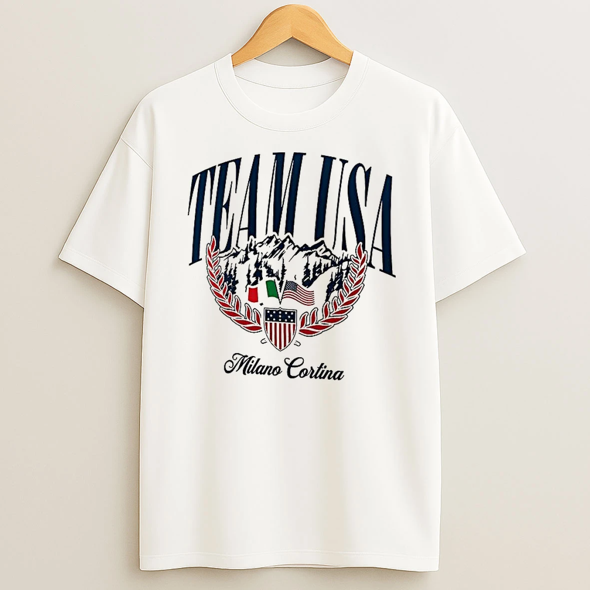 Milano Cortina Team Usa 2026 Winter Olympics Laurels T Shirt