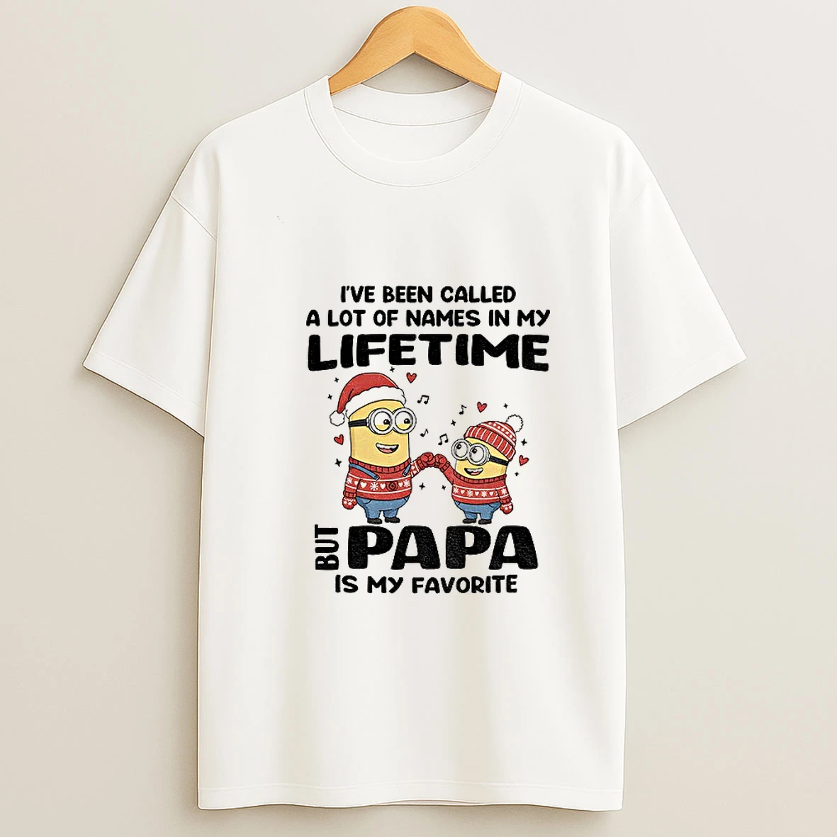 Minion Santa Ive Been Called A Lot Of Names In My Lifetime But Papa Is My Favorite Christmas T Shirt
