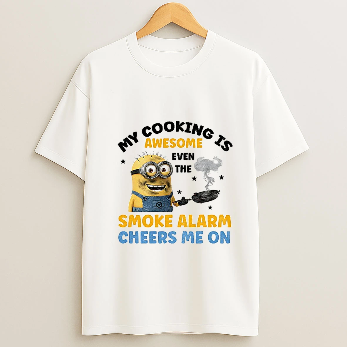 Minion My Cooking Is Awesome Even The Smoke Alarm Cheers Me On T Shirt