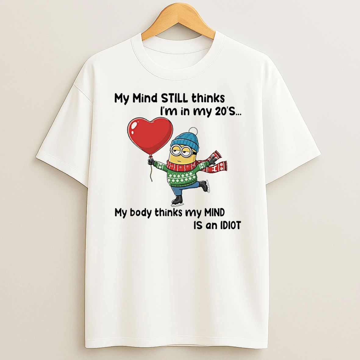 Minion My Mind Still Thinks Im In My 20s Circle T Shirt