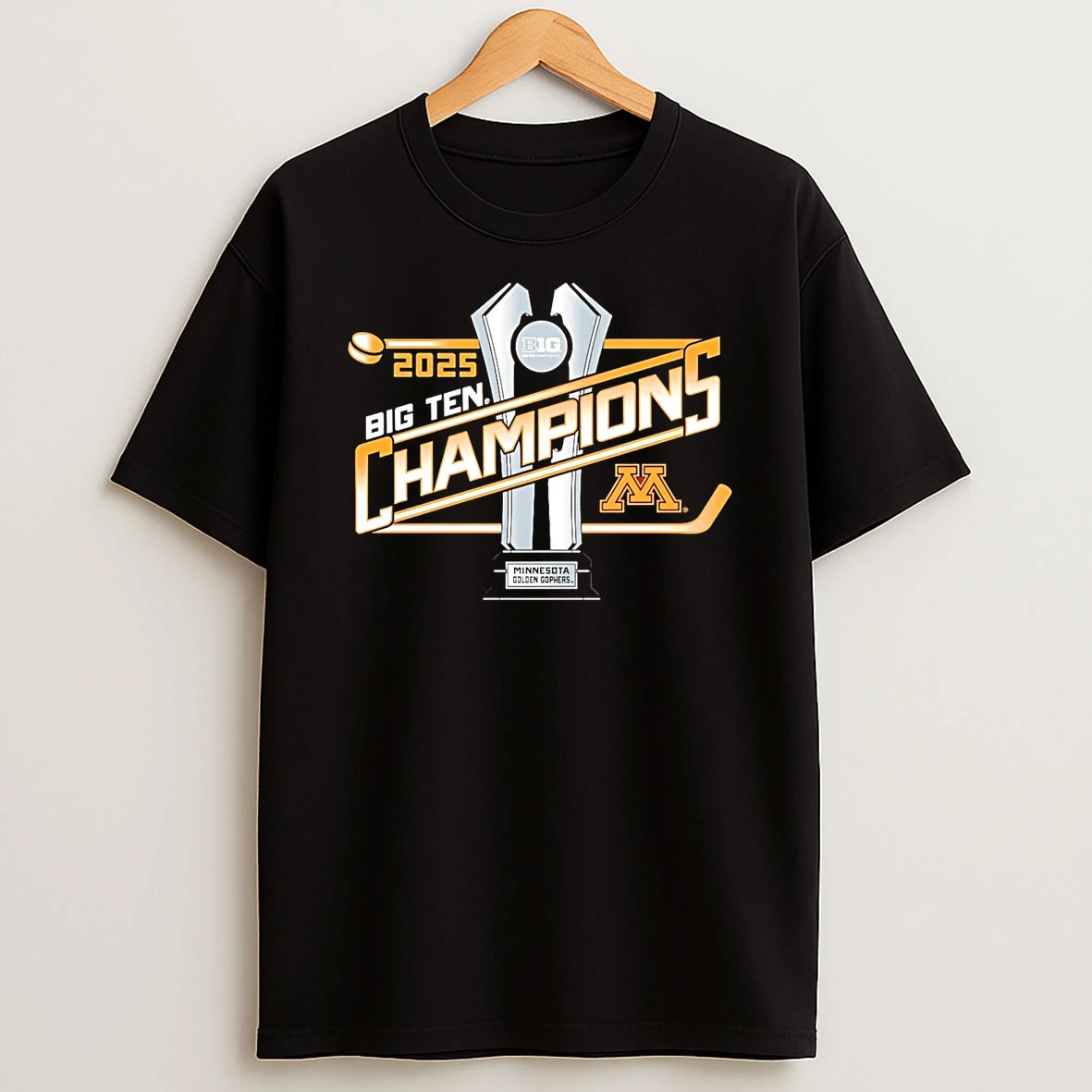 Minnesota Golden Gophers 2025 Big Ten Hockey Regular Season Champions Trophy T Shirt