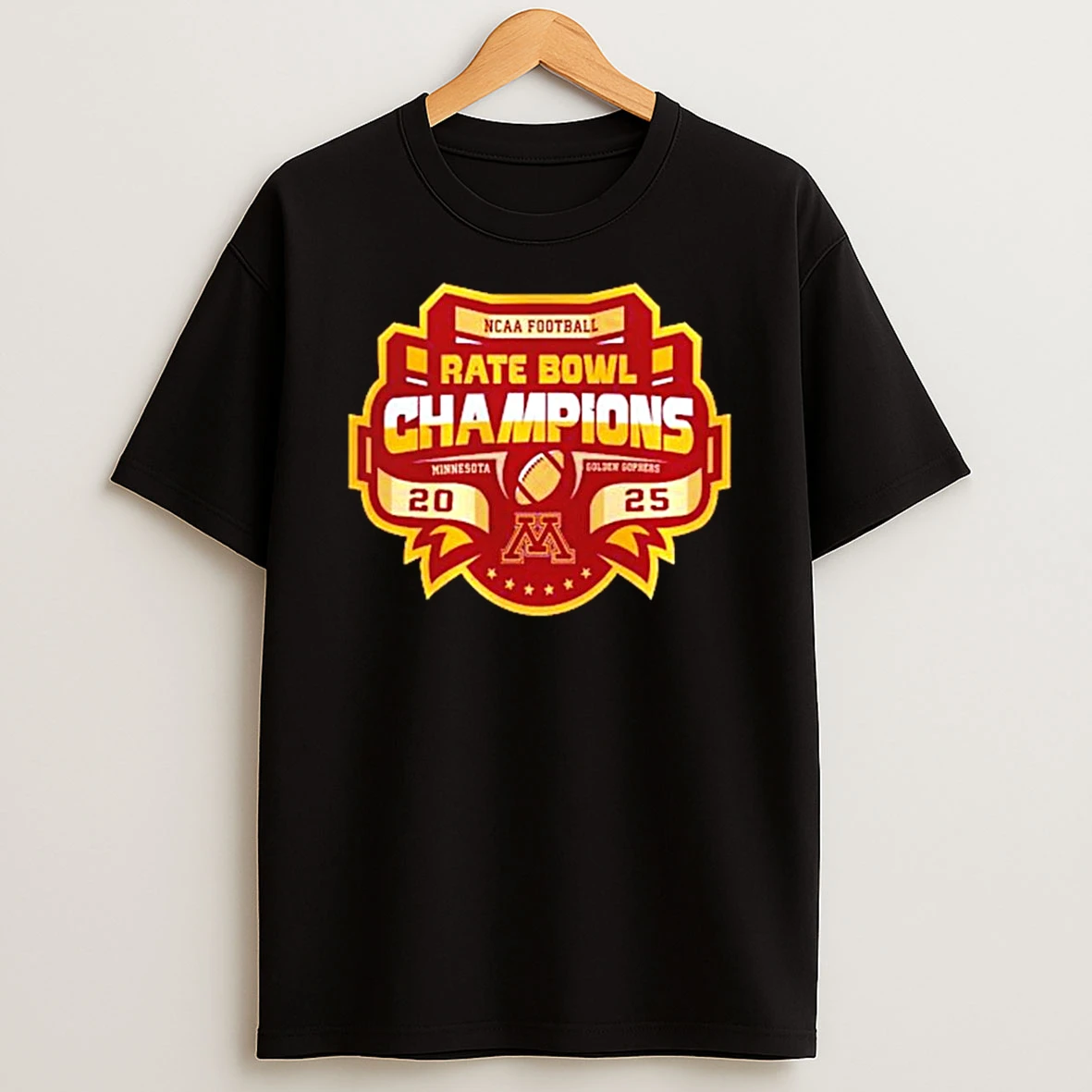 Minnesota Golden Gophers 2025 Rate Bowl Champions Classic T Shirt