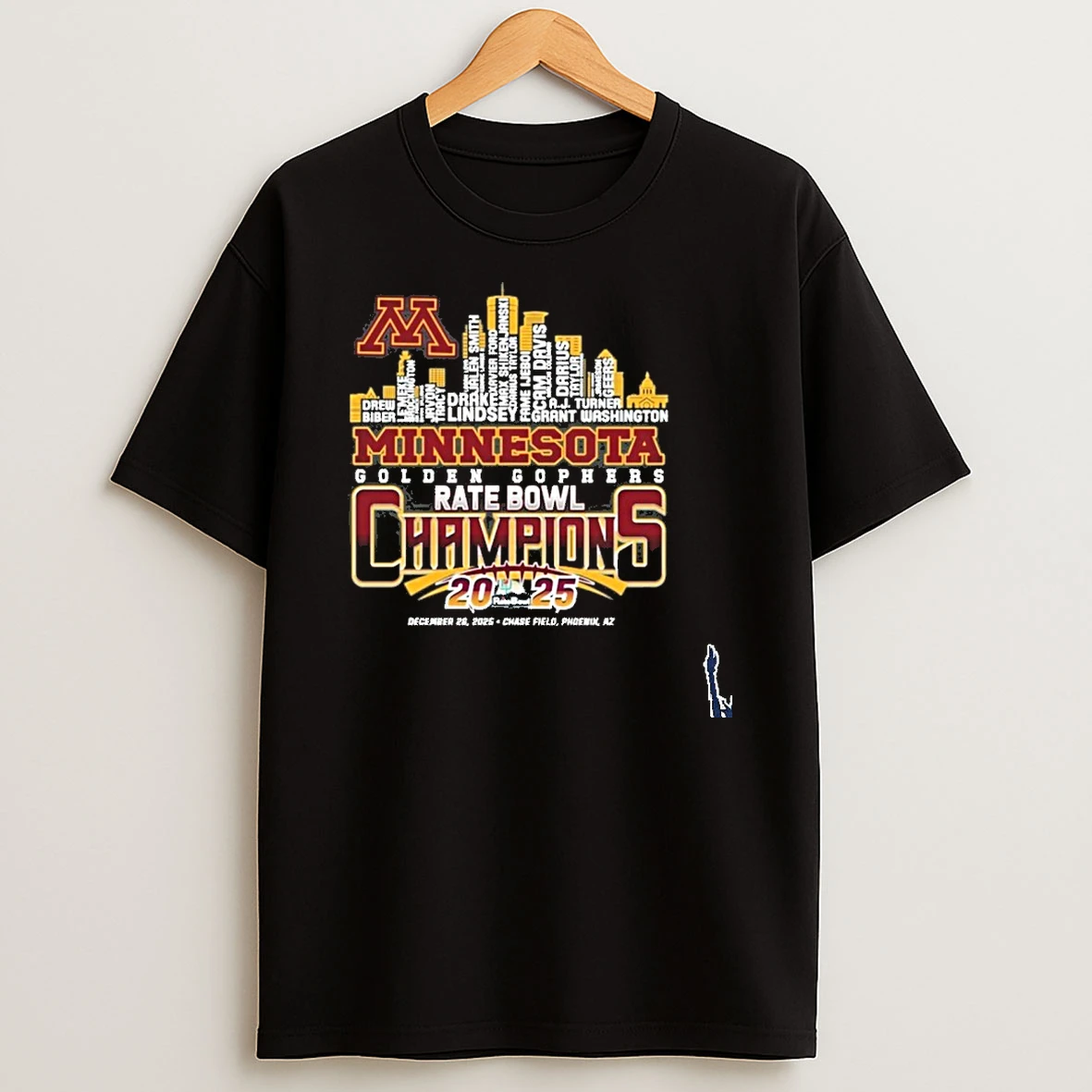 Minnesota Golden Gophers Bowl Champions Typo 2025 T Shirt