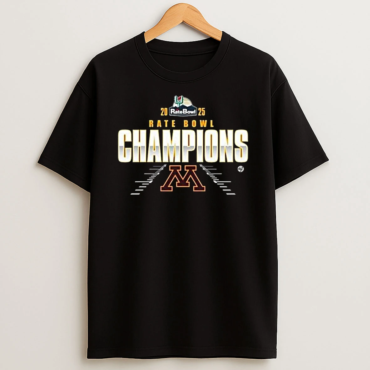 Minnesota Golden Gophers Horizon Rate Bowl Champions 2025 Locker Room Logo T Shirt