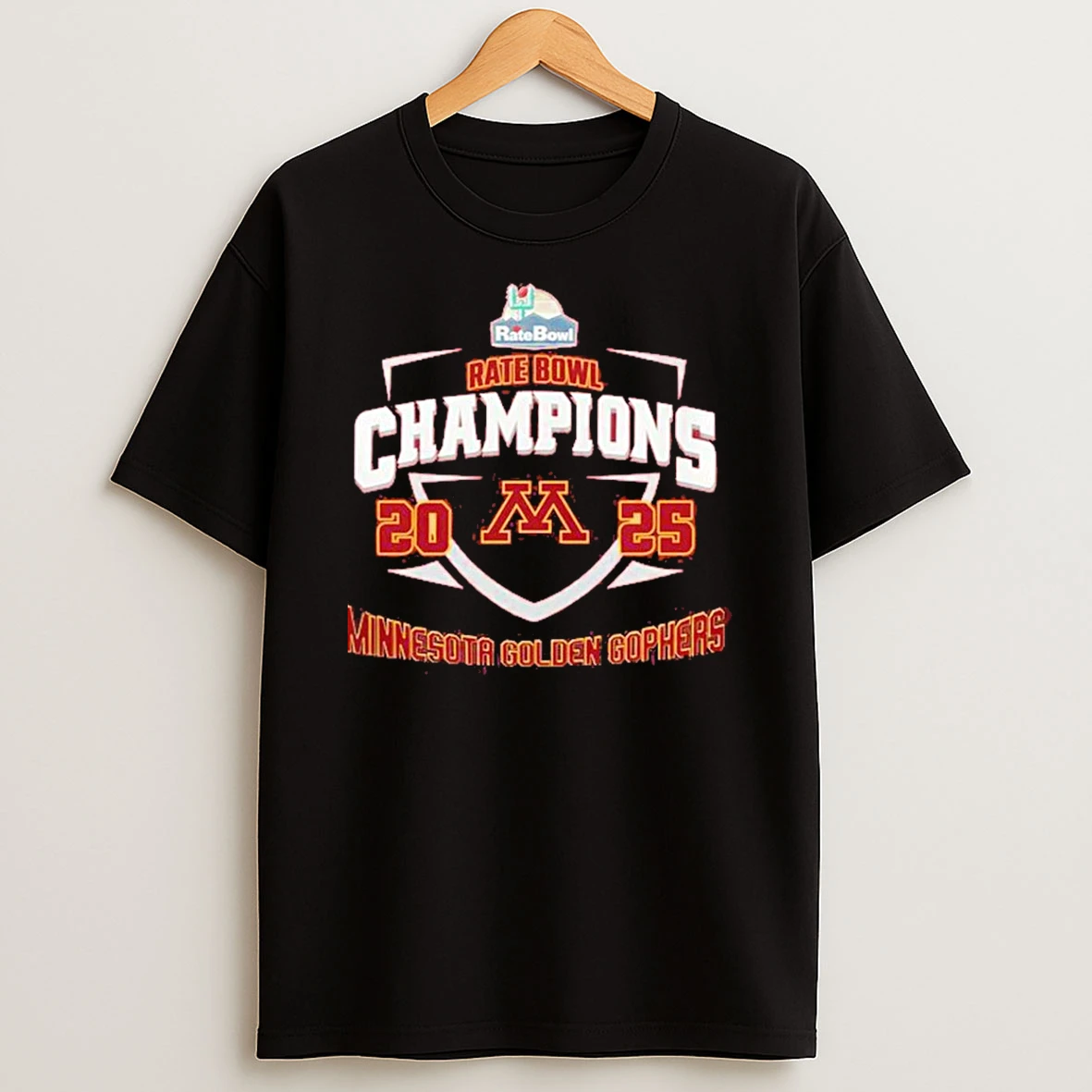 Minnesota Golden Gophers Rate Bowl Champions 2025 Logo T Shirt