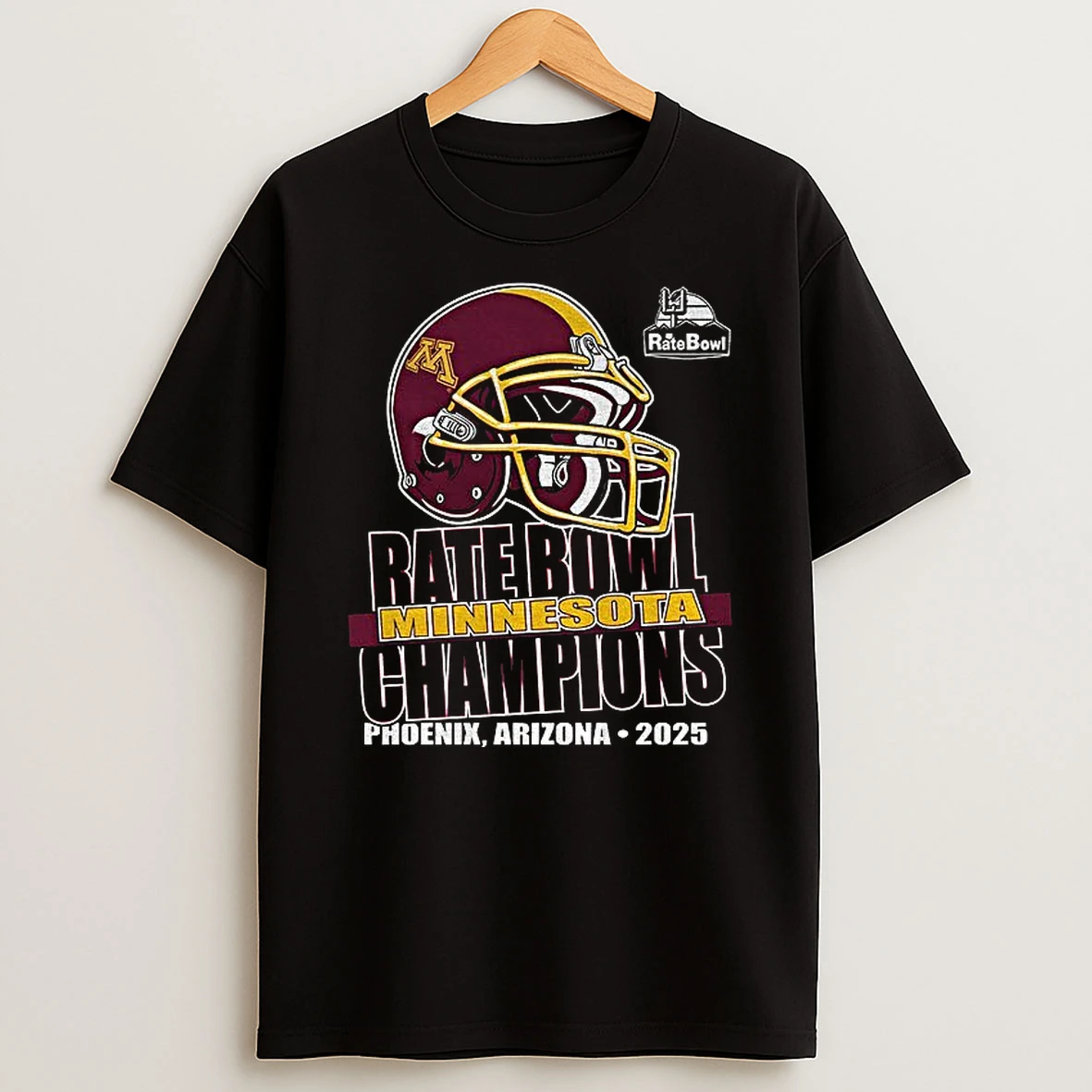 Minnesota Golden Gophers Helmet Rate Bowl Minnesota Champions Phoenix Arizona 2025 T Shirt
