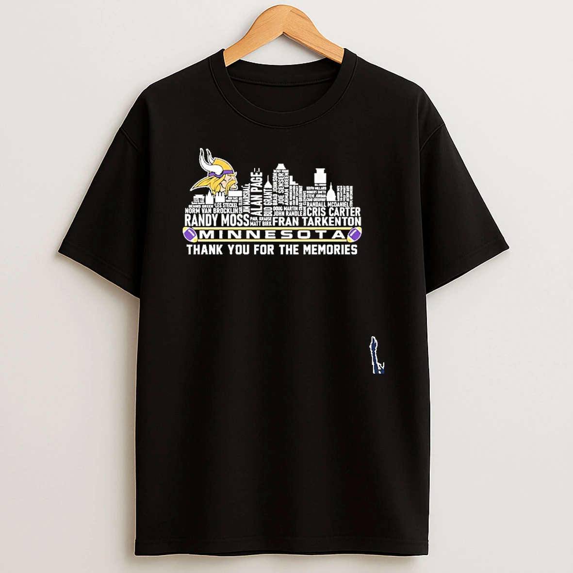 Minnesota Skyline X Minnesota Vikings Typo Team Name T Shirt