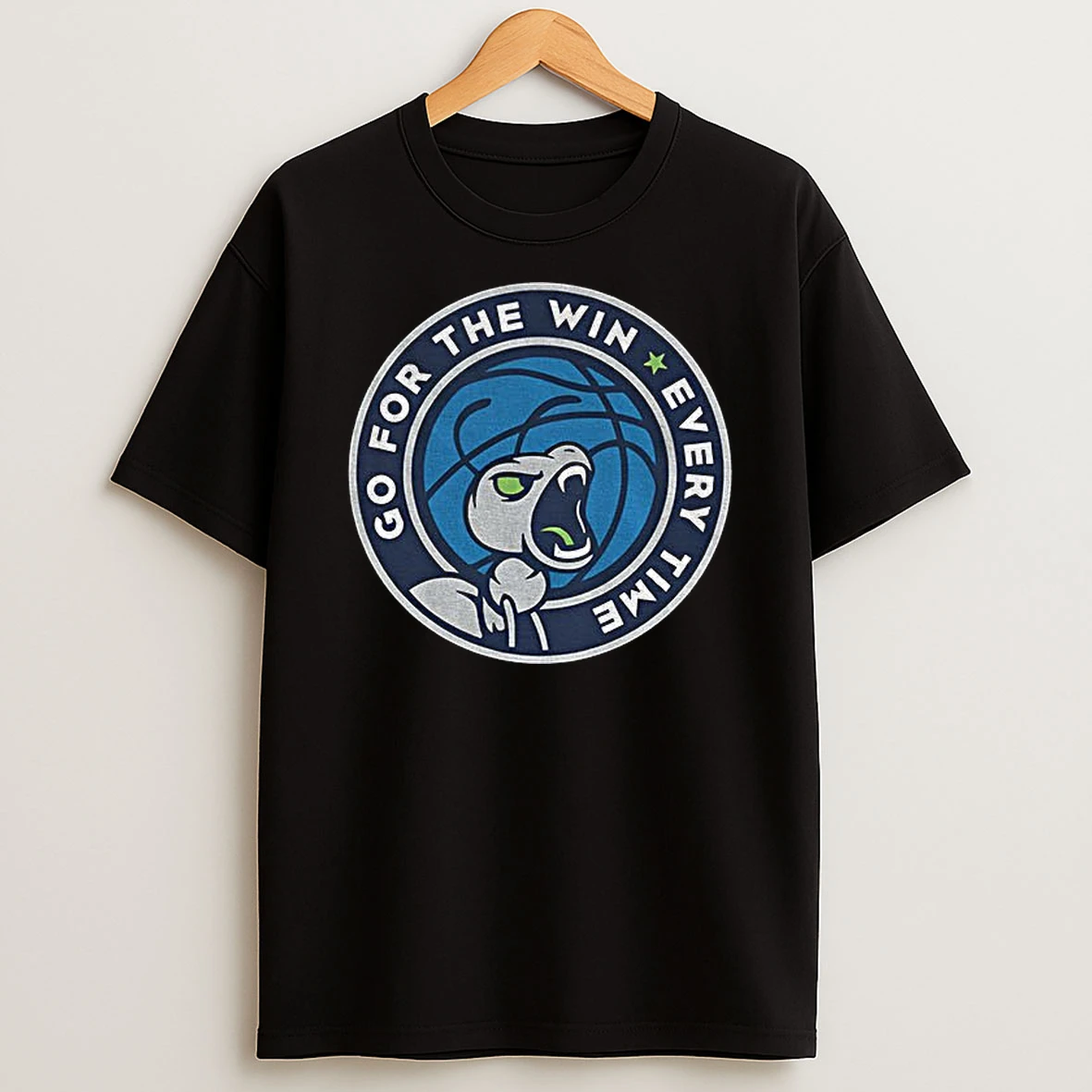 Minnesota Timberwolves Go For The Win Every Time Nba Basketball Logo Parody T Shirt