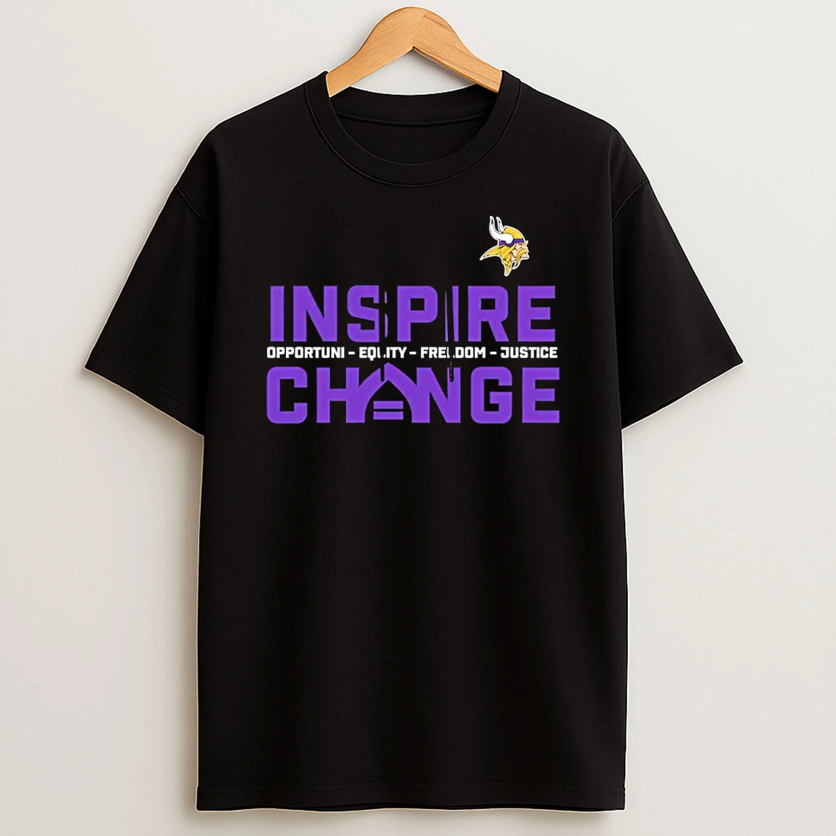 Minnesota Vikings 2025 Inspire Change T Shirt