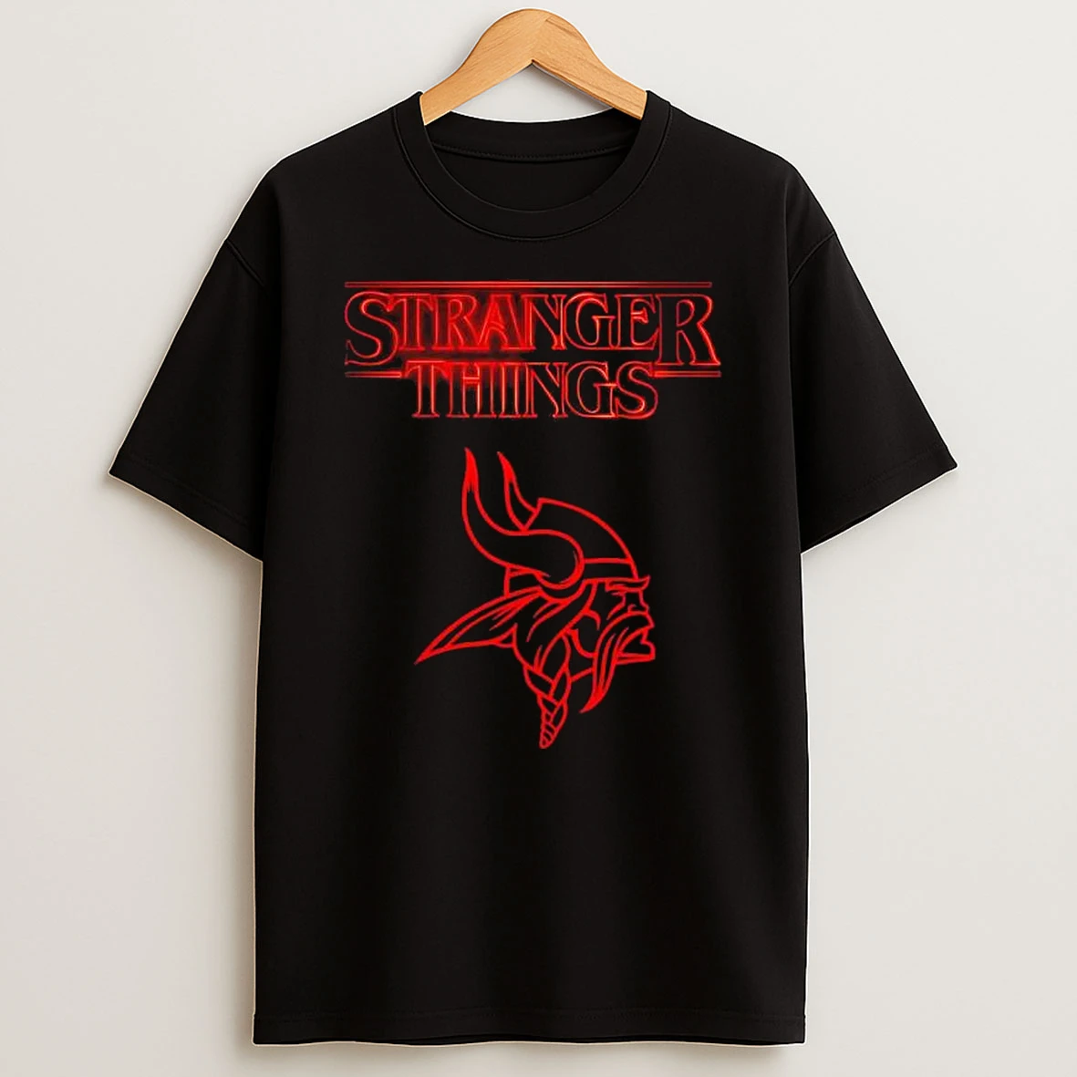 Minnesota Vikings Nfl Stranger Things Logo T Shirt