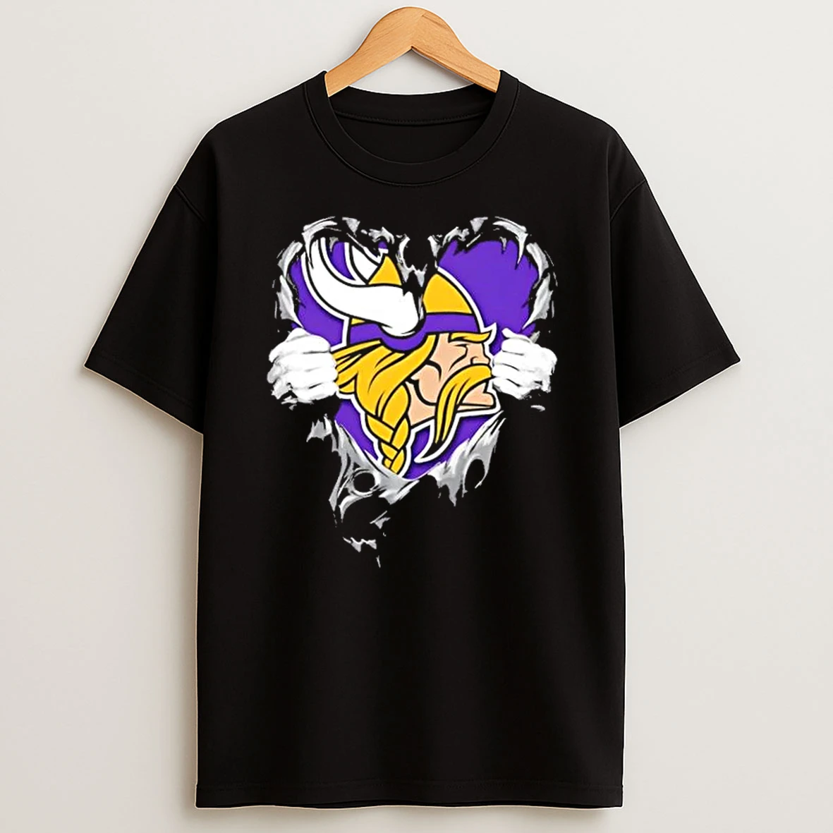 Minnesota Vikings Rip The Chest Forever In My Heart T Shirt