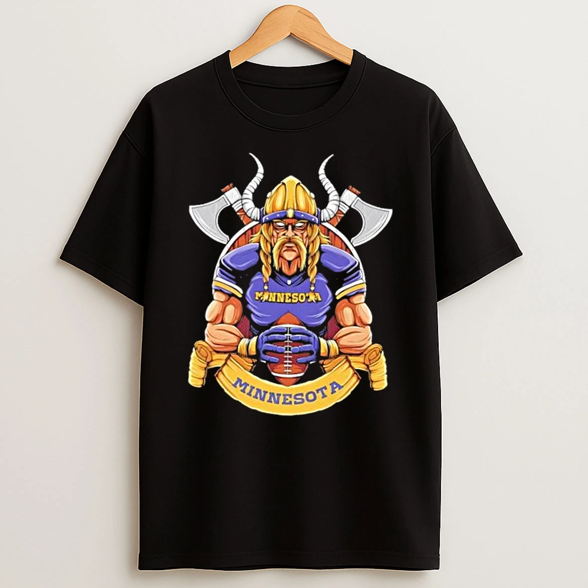 Minnesota Vikings Football Mascot Hug The Ball T Shirt