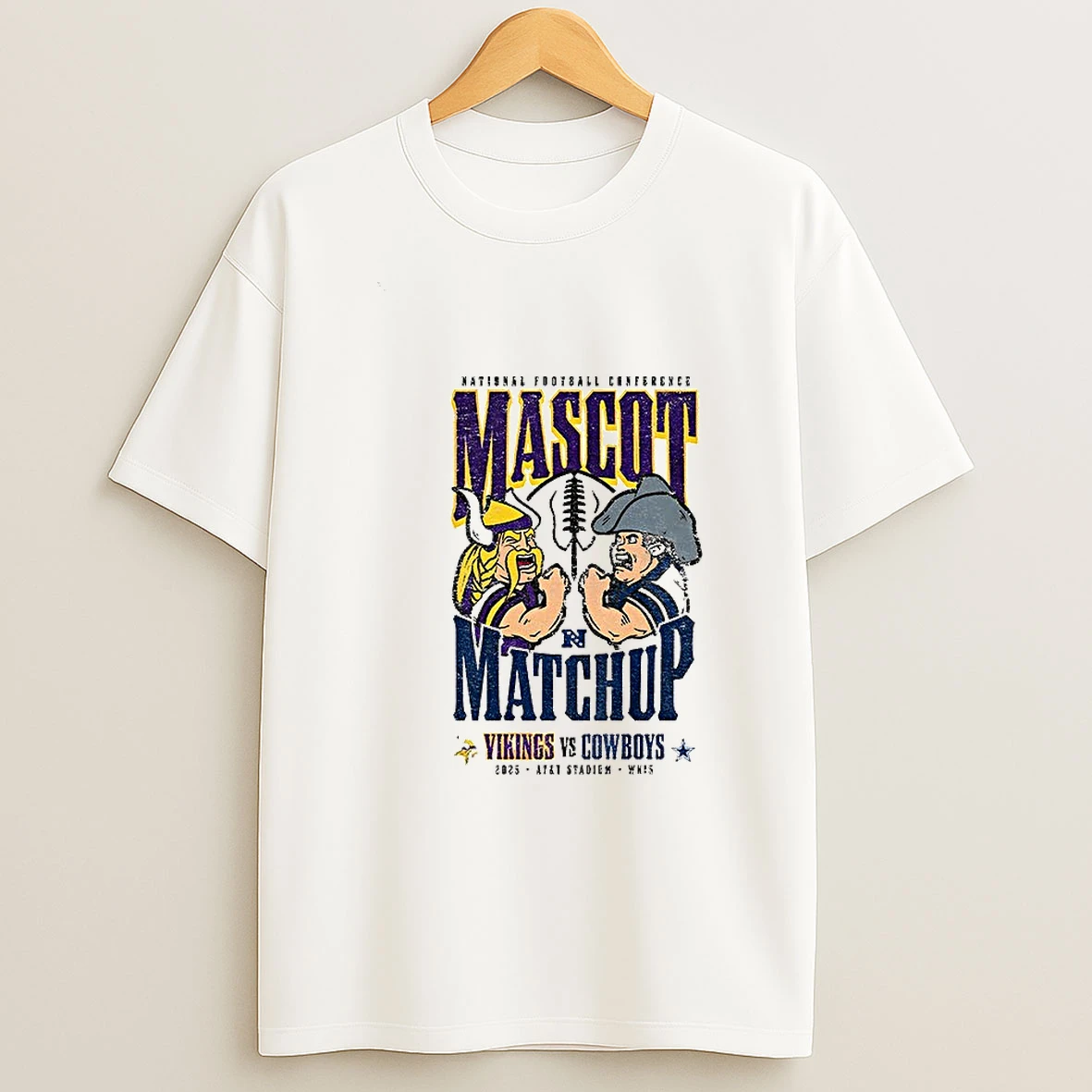 Minnesota Vikings Vs Dallas Cowboys National Football Conference 2025 T Shirt
