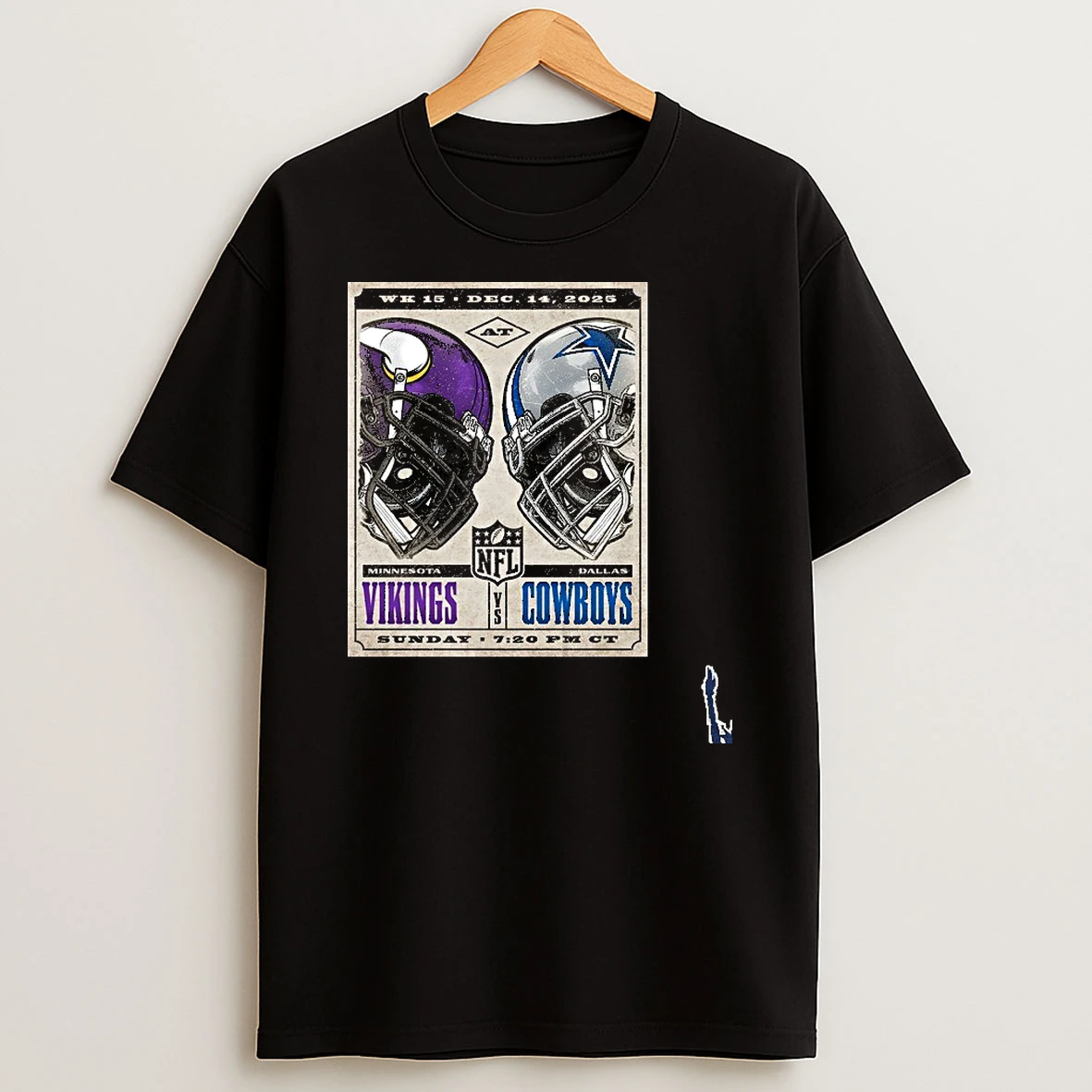 Minnesota Vikings Vs Dallas Cowboys Week 15 2025 Nfl Game Day T Shirt