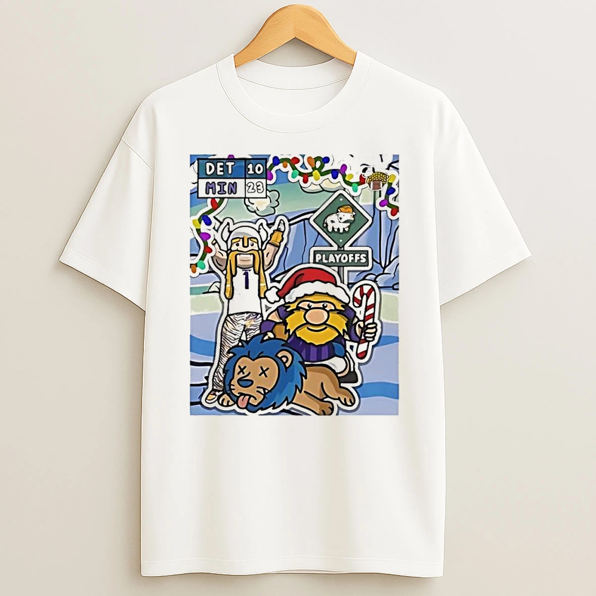 Minnesota Vikings Eliminate The Detroit Lions From The Playoffs Nfl 2025 T Shirt