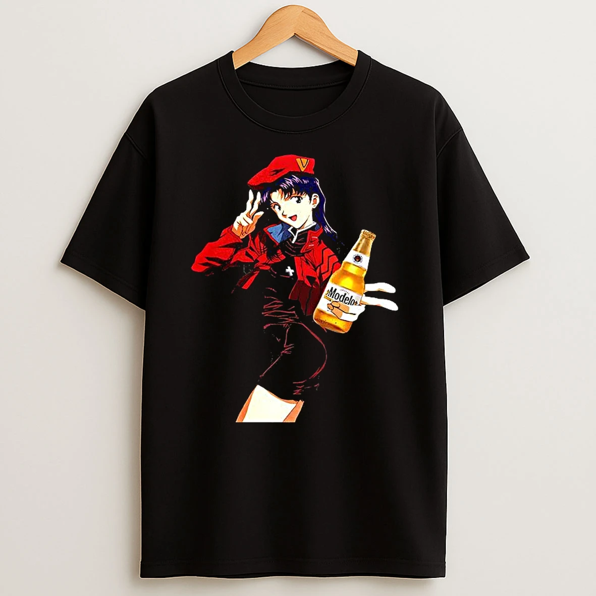 Misato Katsuragi Modelo Neon Genesis Evangelion Anime T Shirt