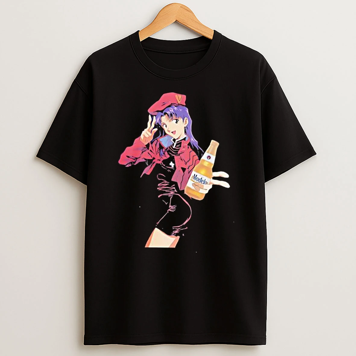 Misato Katsuragi X Modelo Beer Anime Series T Shirt