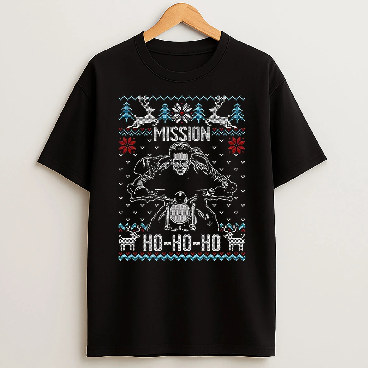 Mission Ho Ho Ho Tom Cruise Ugly Christmas T Shirt