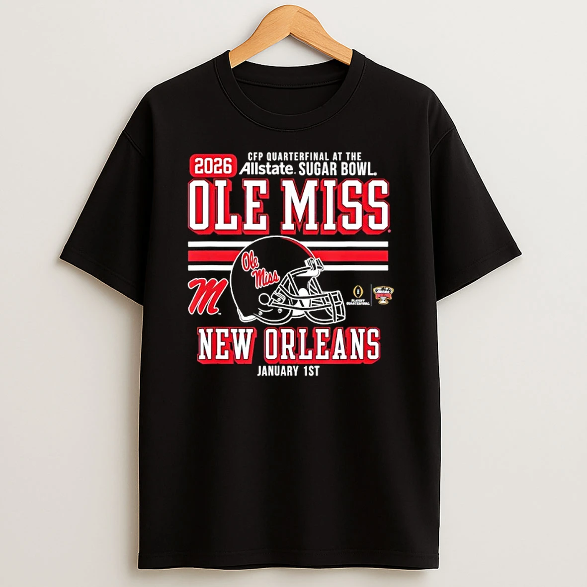 Mississippi Ole Miss Rebels Sugar Bowl 2025 26 Cfp Quarter T Shirt