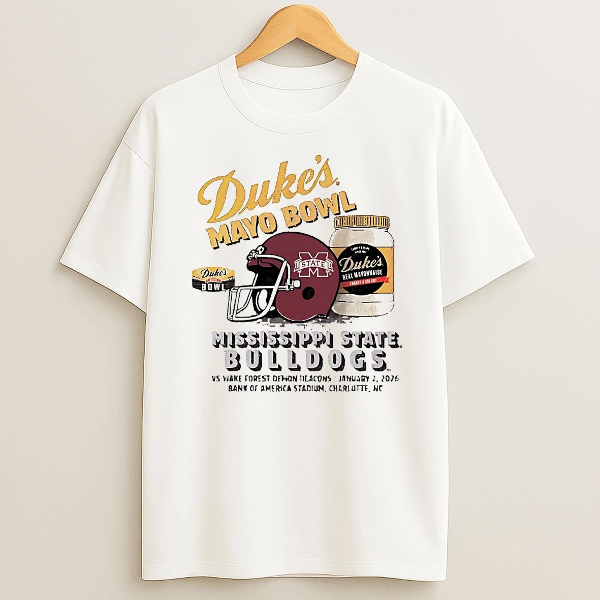 Mississippi State Bulldogs 2026 Dukes Mayo Bowl Helmet T Shirt