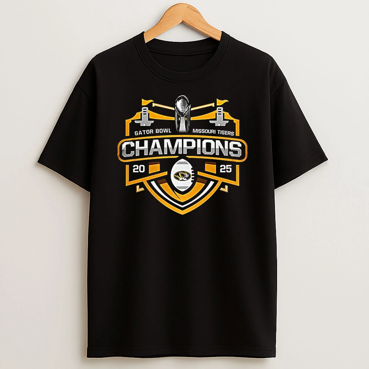 Missouri Tigers 2025 Gator Bowl Champions Logo T Shirt