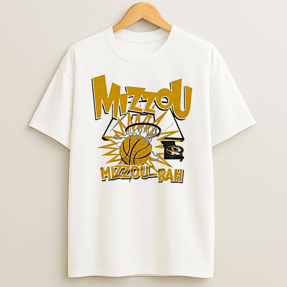 Missouri Tigers Basketball Slam Dunk Mizzou Rah Circle T Shirt