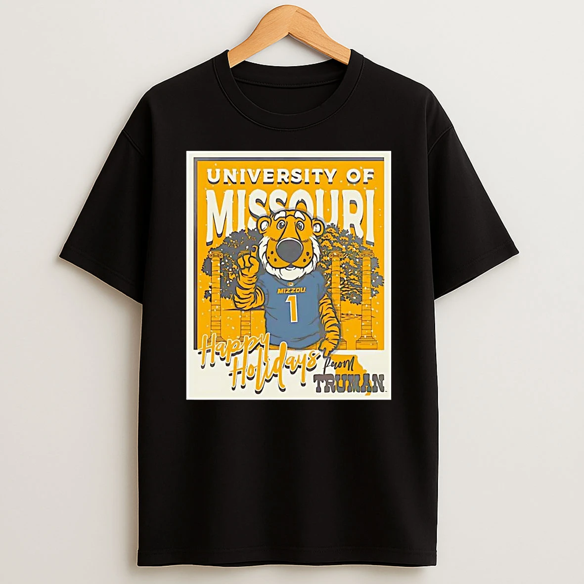 Missouri Tigers Happy Holiday From Truman Christmas T Shirt