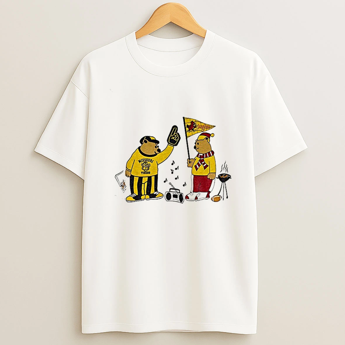 Missouri Tigers Vs Iowa State Cyclones Tailgating Fan Bears T Shirt