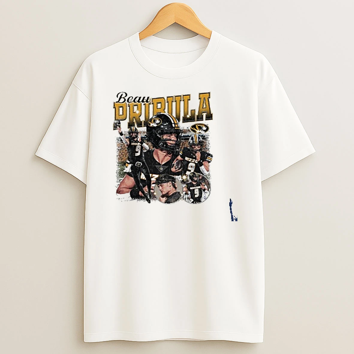 Mizzou Tigers Beau Pribula 9 Player T Shirt