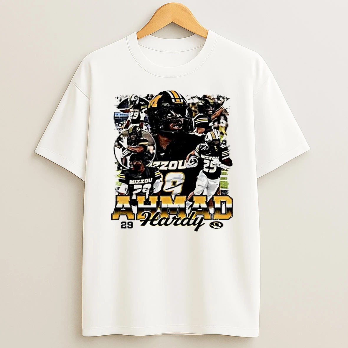 Mizzou Tigers Nil Ahmad Hardy 29 Player T Shirt
