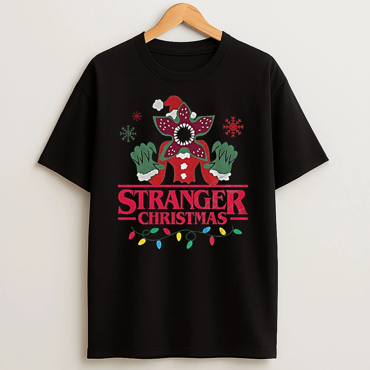 Monster From Upside Down Stranger Christmas Merry Christmas T Shirt