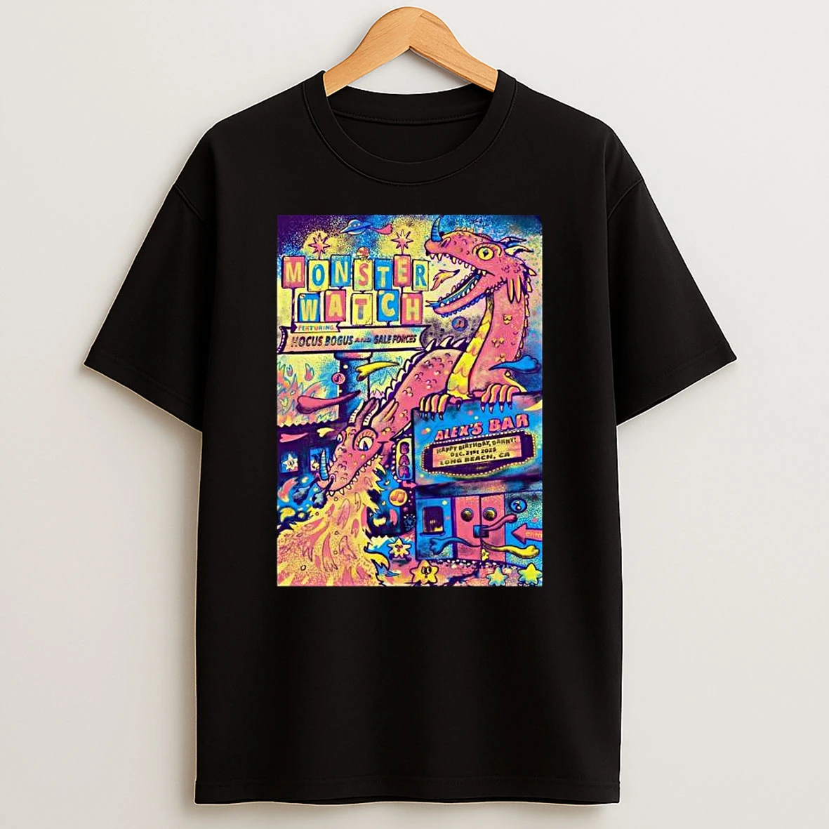 Monsterwatch December 21 2025 Alexs Bar In Long Beach Ca T Shirt